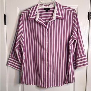 Women's Striped Button-Up Shirt